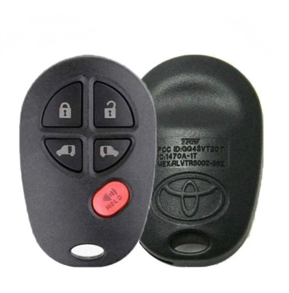 2004-2020 Toyota Sienna / 5-Button Keyless Entry Remote / PN: 89742-AE030 / GQ43VT20T / OEM REFURB 2004-2020 Toyota Sienna / 5-Button Keyless Entry Remote / PN: 89742-AE030 / GQ43VT20T / OEM REFURB